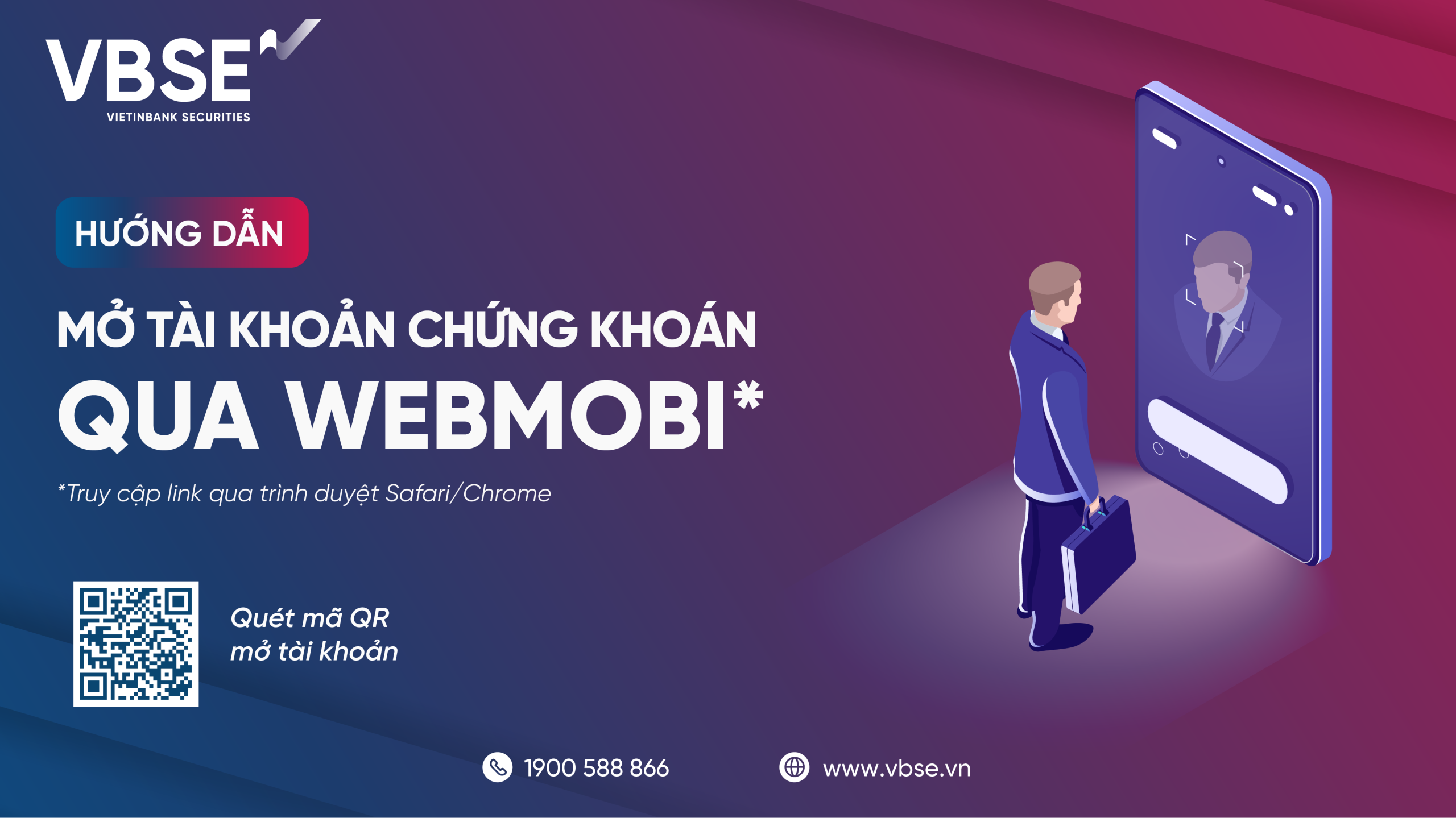 Hướng dẫn mở tài khoản chứng khoán trực tuyến qua WebMobi, gia tăng trải nghiệm đầu tư số