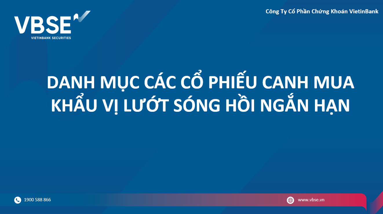 DANH SÁCH CÁC CỔ PHIẾU CANH MUA LƯỚT SÓNG HỒI NGẮN HẠN